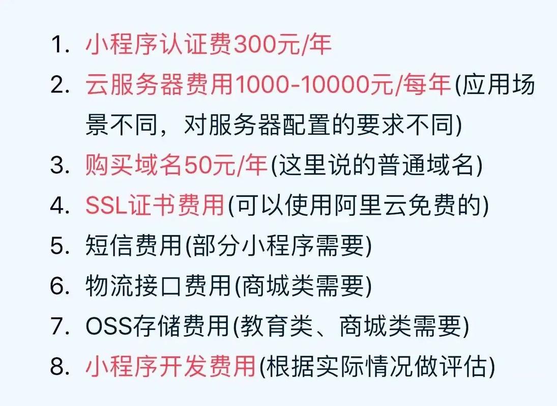 小程序定制开发工作量评估和费用明细(展区费用展示程序评估) 软件优化