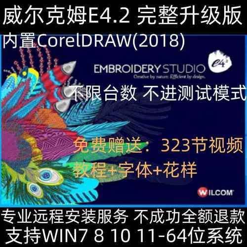 Wilcom威尔克姆刺绣全面设计软件安装教程(刺绣动物安装绣花脊椎动物) 软件开发