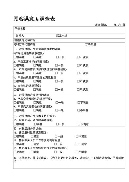 软件系统客户满意度调查表(扣减最多项目服务工作) 99链接平台