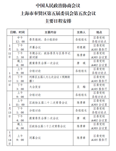 议程及日程安排来了(会议政协大会议程来了) 99链接平台