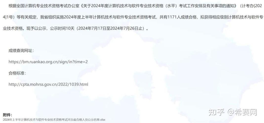 2024年上半年计算机软件资格考试河北考区有关安排通知(时长科目作答交卷考试) 排名链接