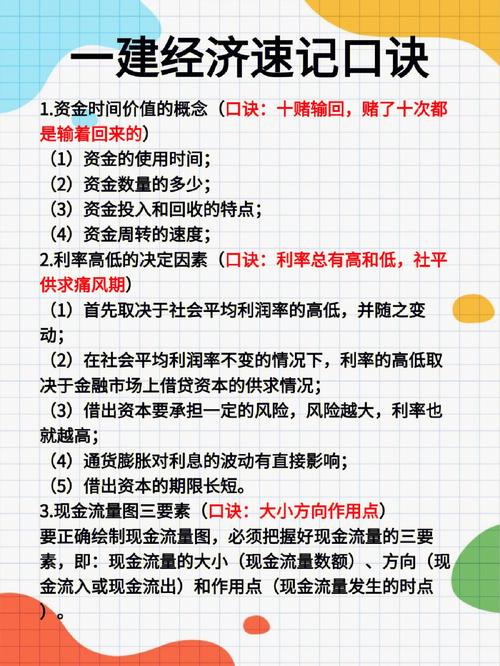 一级建造师工程经济最全记忆口诀系列(关注收藏)(口诀记忆最全建造师关注) 排名链接