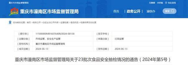 重庆市江津区市场监管局关于182批次食品抽检情况的通告（2022年第103号）(购进日期食品燕山超市) 软件优化