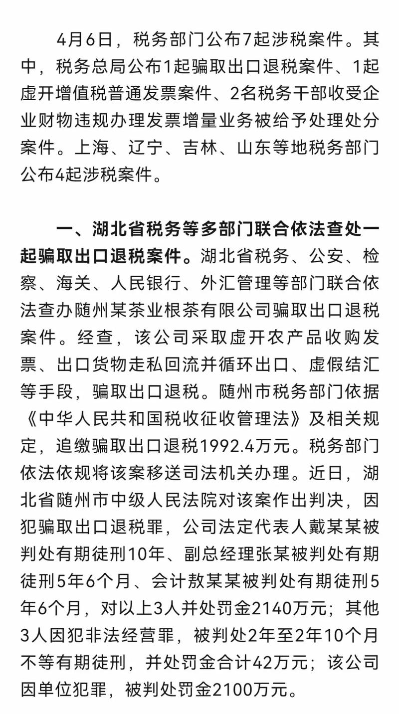 中国税务部门曝光7起典型涉税案件(虚开万元税务案件该公司) 软件优化