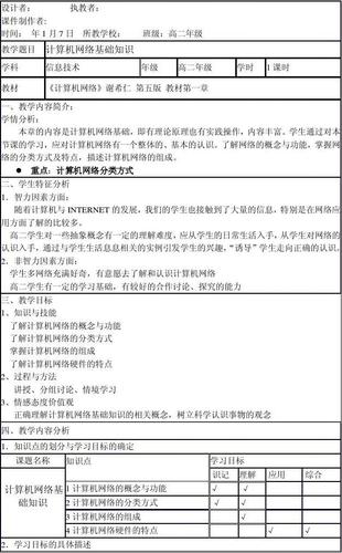 大学计算机基础（第5课）：计算机网络基础教学设计(网络互联网计算机网络数据网络安全) 99链接平台