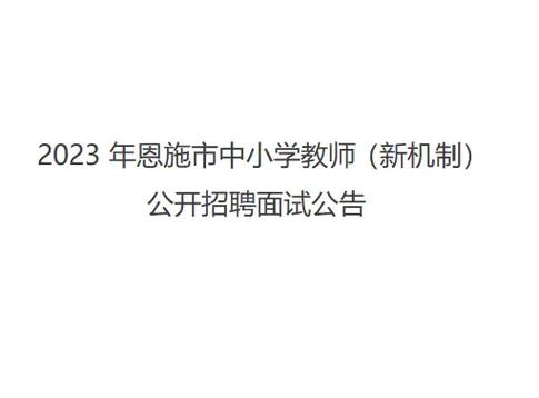 2024年恩施市博文学校春季学期教师招聘7人公告(学校恩施教师博文岗位) 排名链接