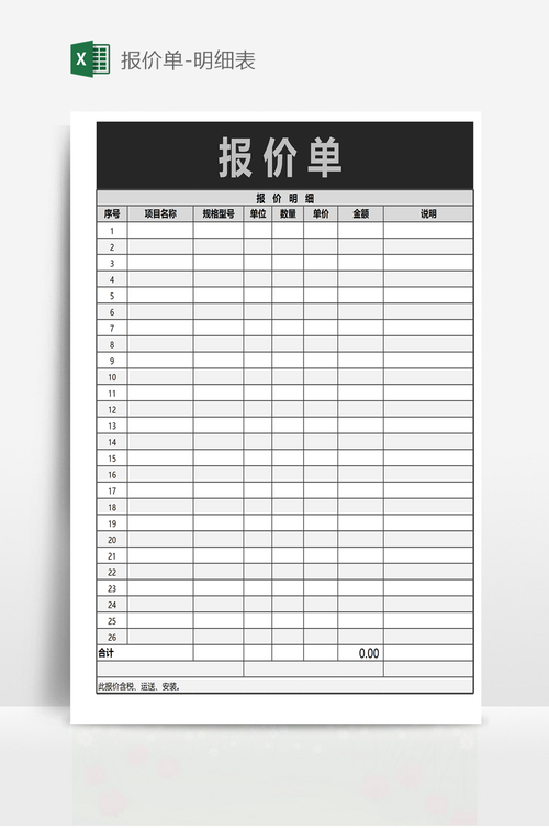 133套表格设计，完整格式，专业套用(报价单套用表格设计模板) 软件优化