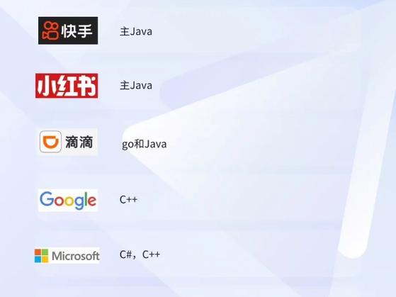 各互联网大厂主要用哪些编程语言？(厂主网大要用互联编程语言) 软件优化