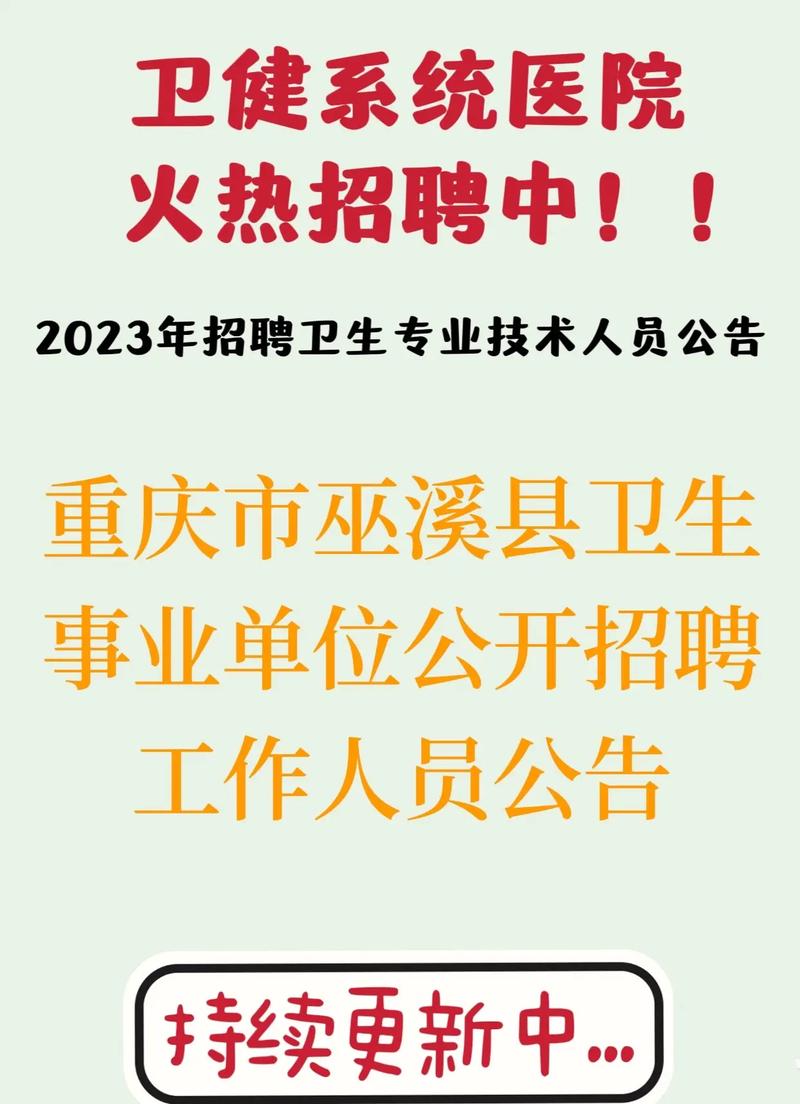 重庆高新区卫生事业单位2023年第四季度公开招聘工作人员公告(事业单位面试考生岗位高新区) 软件开发