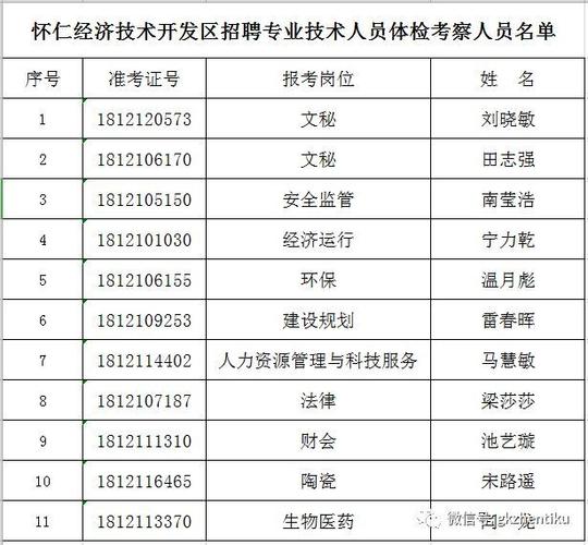 招聘｜怀仁经济技术开发区2018年公开招聘专业技术人员公告(怀仁招聘人员岗位资格) 软件开发