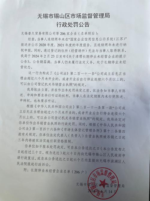 关于清理长期停业未经营企业的提示公告(有限责任公司商贸有限公司有限公司服务有限公司科技有限公司) 软件优化