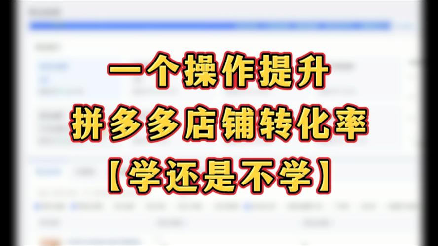 杭州拼多多代运营转化率提升(转化来源销量流量优化) 软件优化