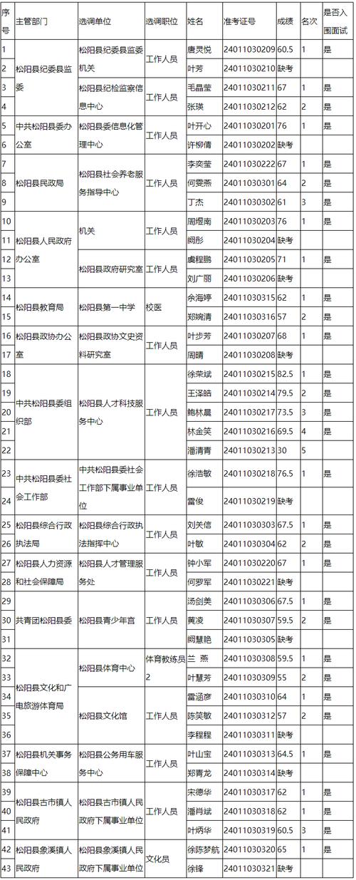 浙江丽水松阳县事业单位2024年公开招聘工作人员公告(报考人员聘用岗位资格) 软件开发