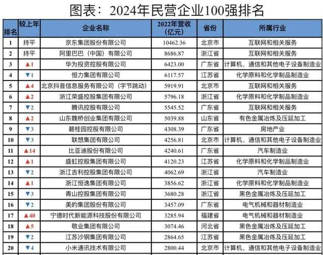 你了解多少？(民营企业亿元出炉排名是一家) 99链接平台