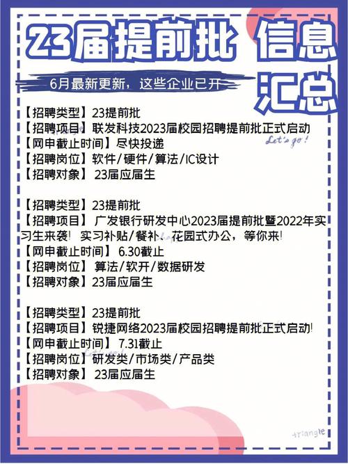 全是23届可投优质岗位！(岗位面向人群城市校园招聘) 软件优化