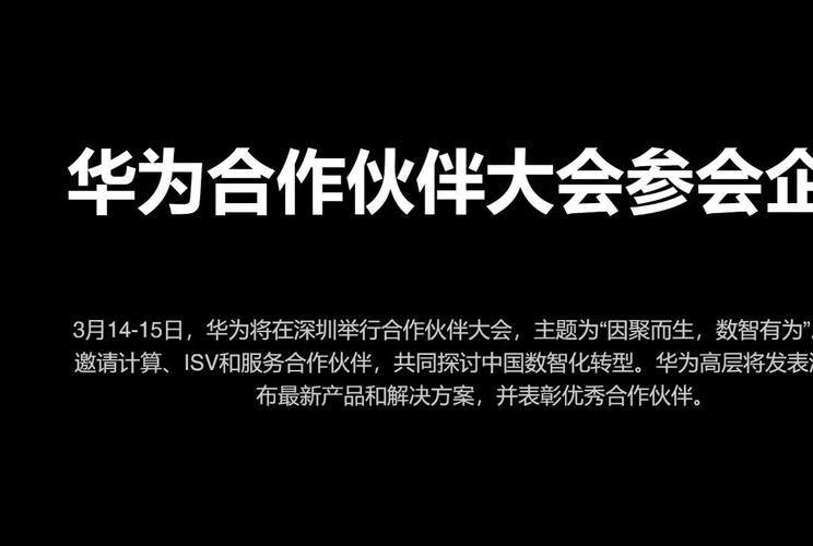 与华为合作激发创新活力(华为软件合作伙伴合作能力) 软件开发