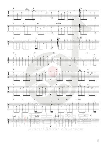 心事谱成——揭秘J吉他演奏中级版《约定》教程(演奏吉他教程音乐音符) 99链接平台