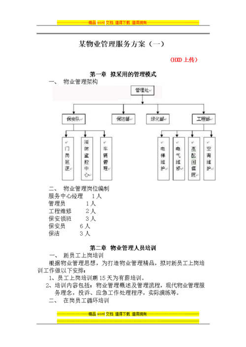 「物业管理方案实例」项目概况与管理思路(社区业主服务项目管理) 排名链接