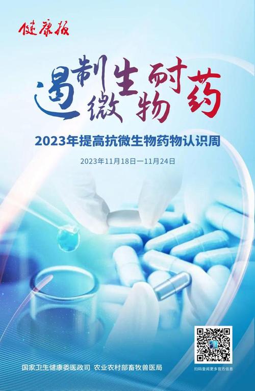 2023年提高抗微生物药物认识周宣传海报（附下载链接）(微生物药物耐药宣传海报提高) 软件开发