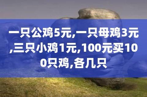 python实现百钱买百鸡(母鸡公鸡小鸡教学资源一只) 软件开发