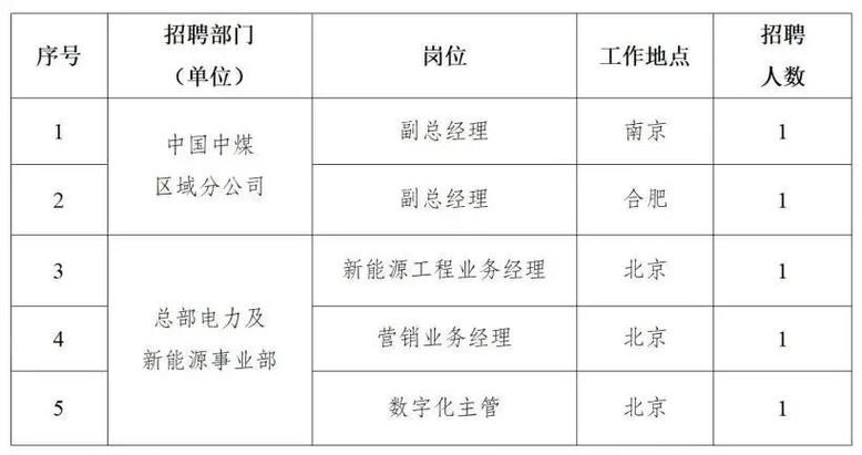 【社招】中国煤炭销售运输有限责任公司招聘电力及新能源专业人才(中煤煤炭能源销售工作) 排名链接