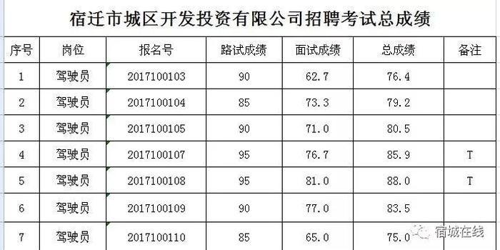 宿迁市城区开发投资有限公司招聘18名工作人员(面试体检笔试报考资格) 软件开发