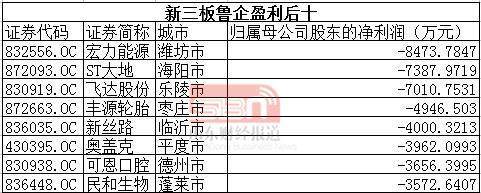 排队鲁企共53家(万元分别为股份有限公司净利润营业收入) 软件优化