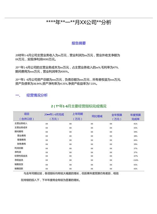 无密码，可编辑修改(财务分析报告年度完整版分析) 排名链接