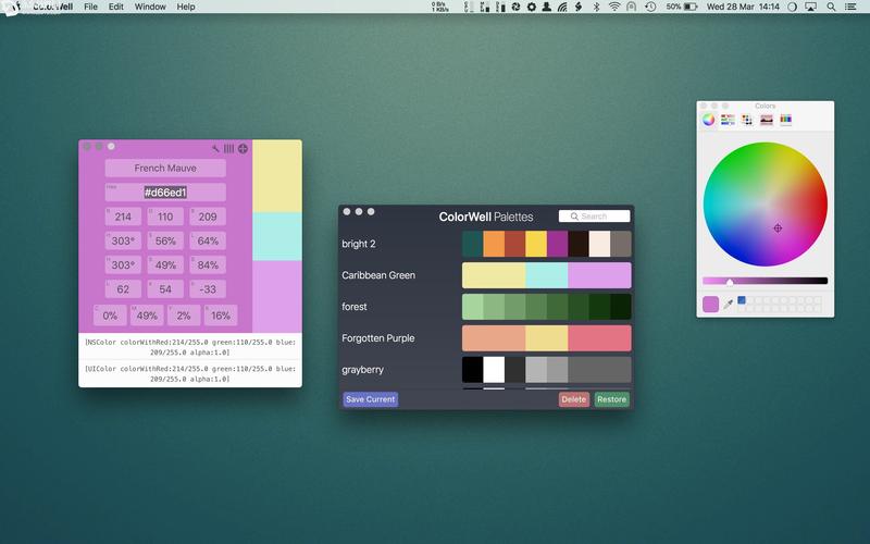 [Mac软件]ColorWell For Mac 7.4.0调色板生成器(调色板生成器创建颜色应用程序) 排名链接